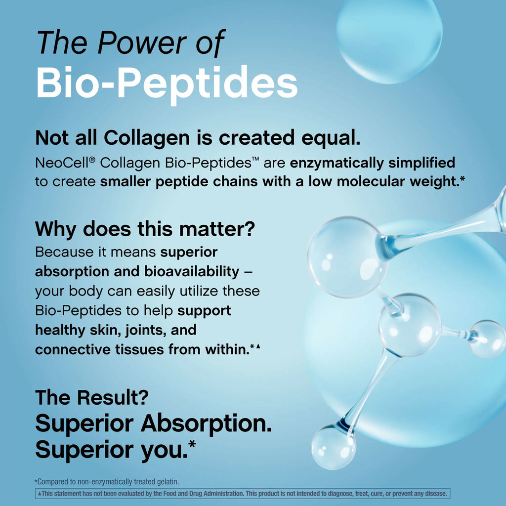 Inside & Out Collagen Bundle: Neocell Collagen Bio-Peptides Powder 20Oz & Collagen Peptides Serum