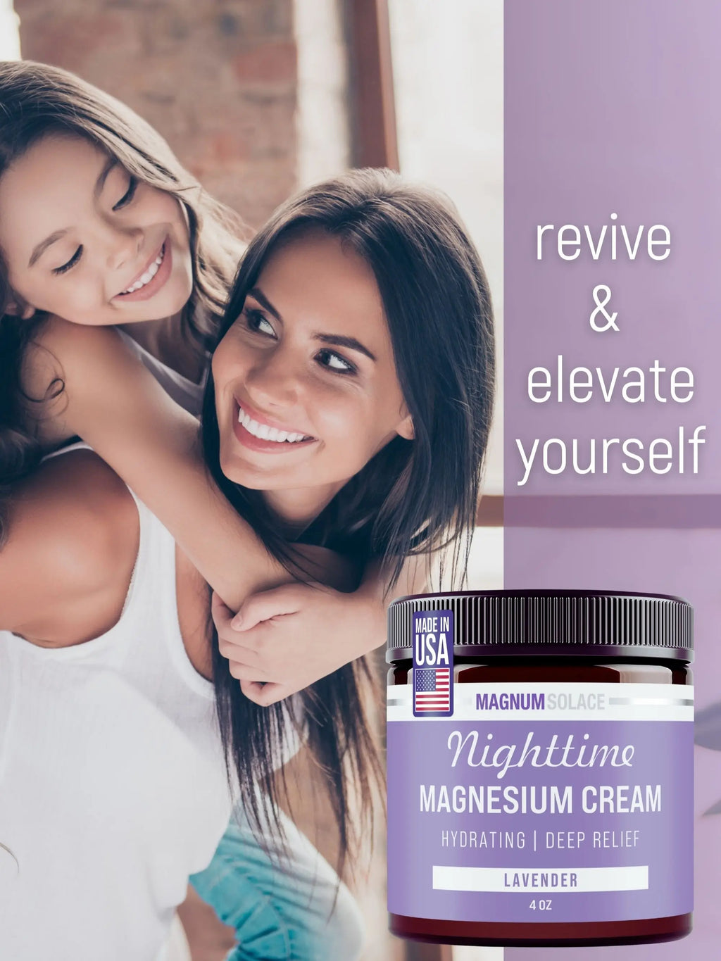 Magnum Solace Nighttime Magnesium Cream - Hydrating Lotion for Daily Comfort - Body Care, Skincare & Cosmetic Use