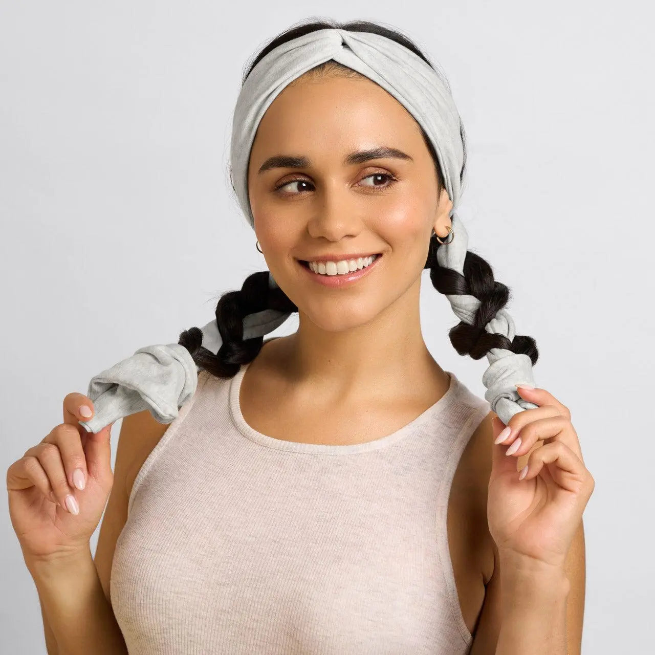 Kitsch Heather Gray Set & Flow Active Curling Headband