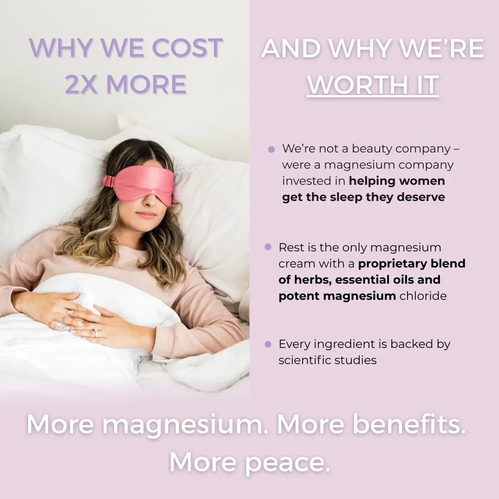 Rooted in Magnesium Sleep Cream Deep Rest Relaxation High Absorption No Morning Grogginess Fast Acting Hydration Calming Moisturizing Blend