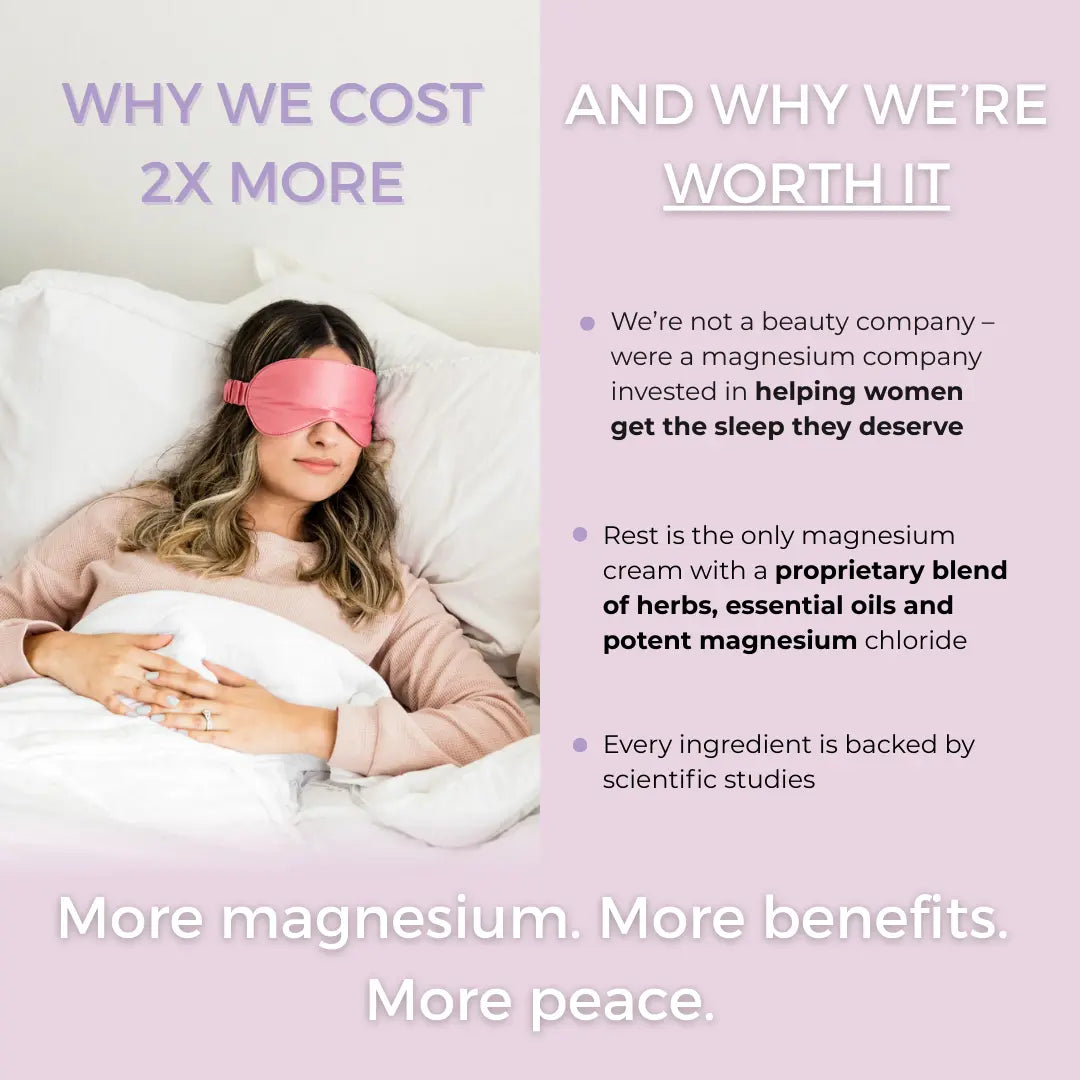 Rooted in Magnesium Sleep Cream Deep Rest Relaxation High Absorption No Morning Grogginess Fast Acting Hydration Calming Moisturizing Blend