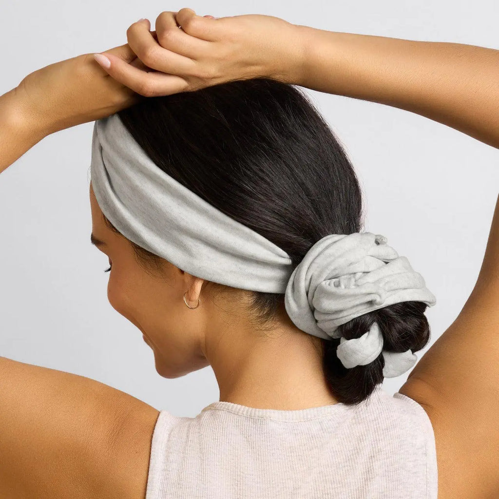 Kitsch Heather Gray Set & Flow Active Curling Headband