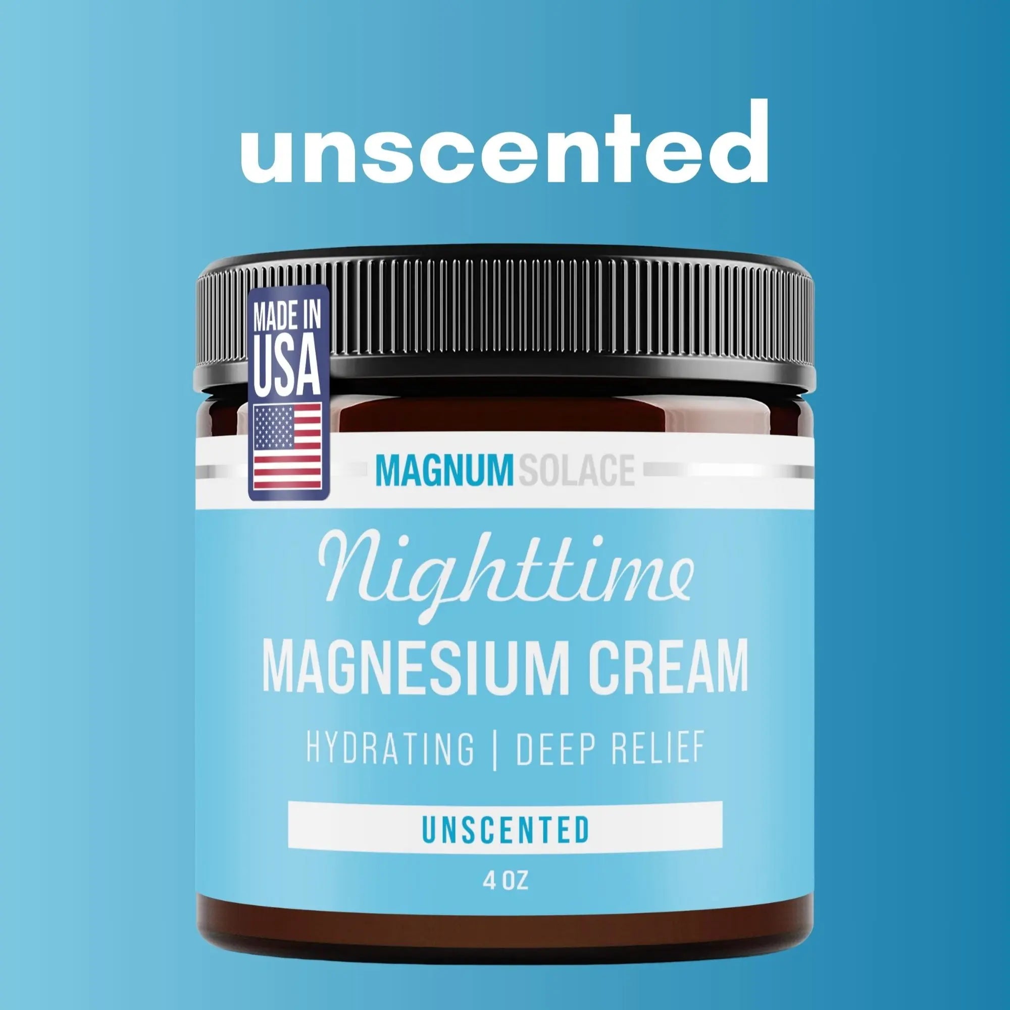 Magnum Solace Nighttime Magnesium Cream - Hydrating Lotion for Daily Comfort - Body Care, Skincare & Cosmetic Use