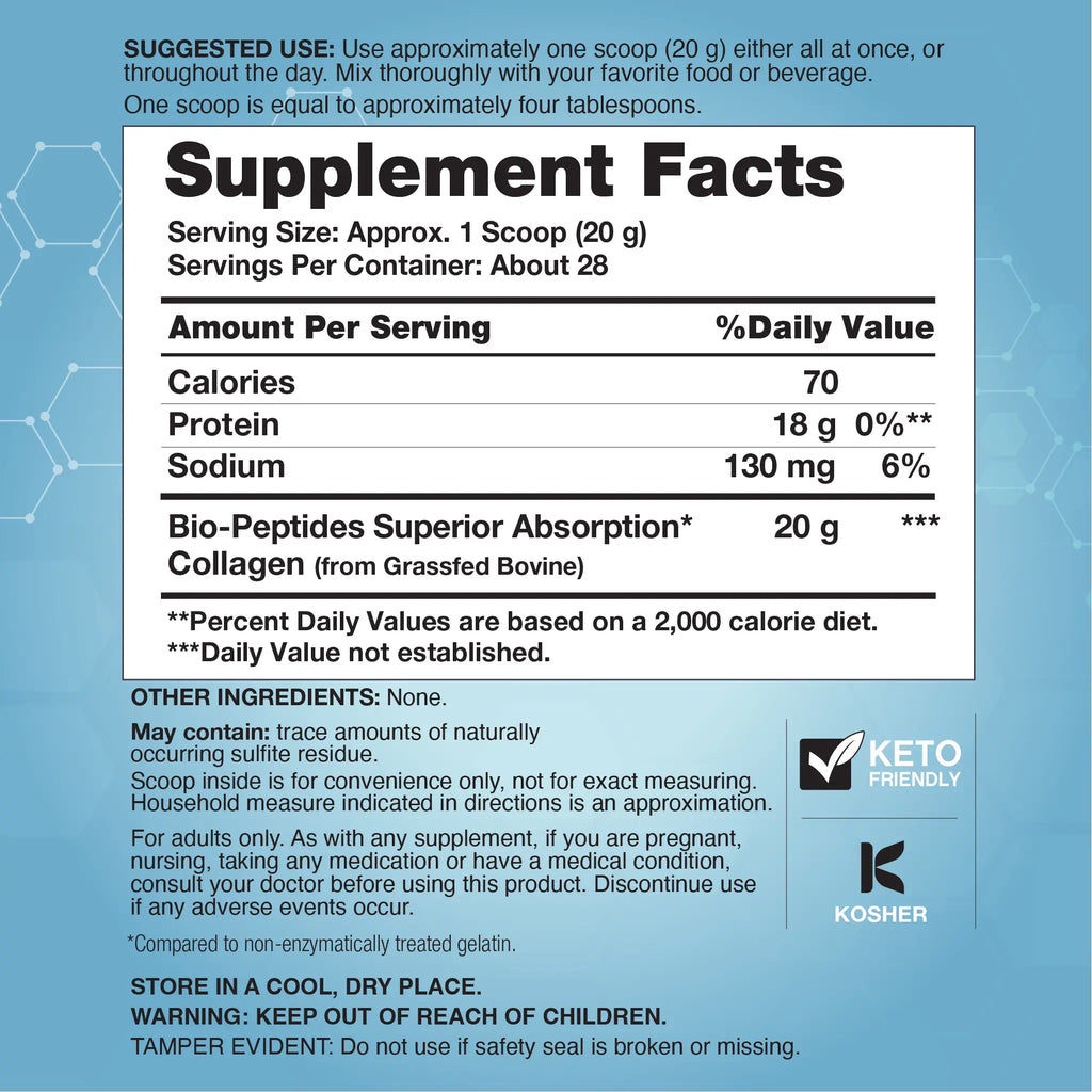 Inside & Out Collagen Bundle: Neocell Collagen Bio-Peptides Powder 20Oz & Collagen Peptides Serum