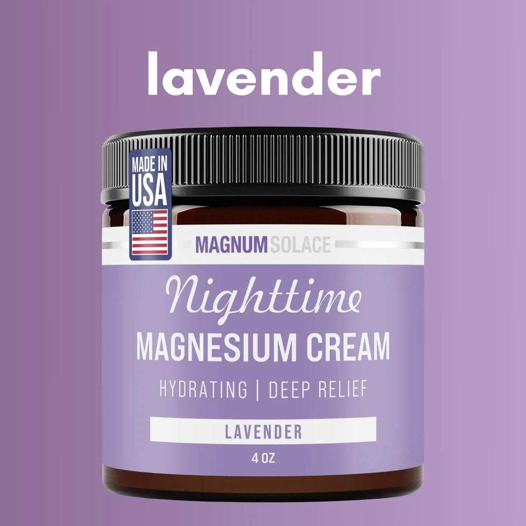 Magnum Solace Nighttime Magnesium Cream - Hydrating Lotion for Daily Comfort - Body Care, Skincare & Cosmetic Use