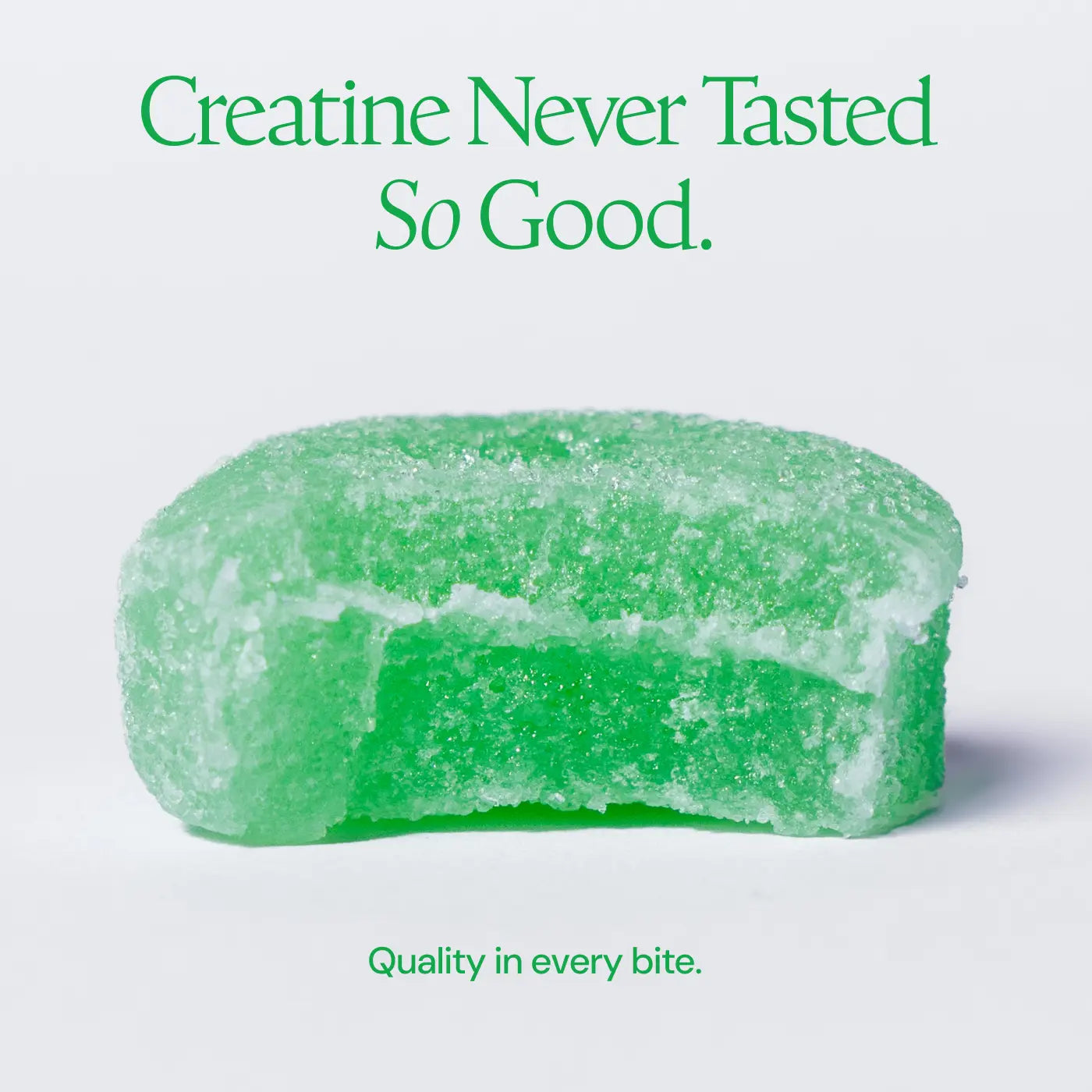 Sour Green Apple Creatine Monohydrate Gummies - 45 Count Daily Supplement Natural Supplements