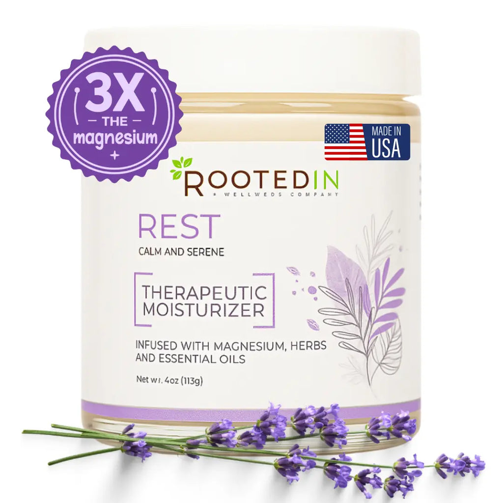Rooted in Magnesium Sleep Cream Deep Rest Relaxation High Absorption No Morning Grogginess Fast Acting Hydration Calming Moisturizing Blend