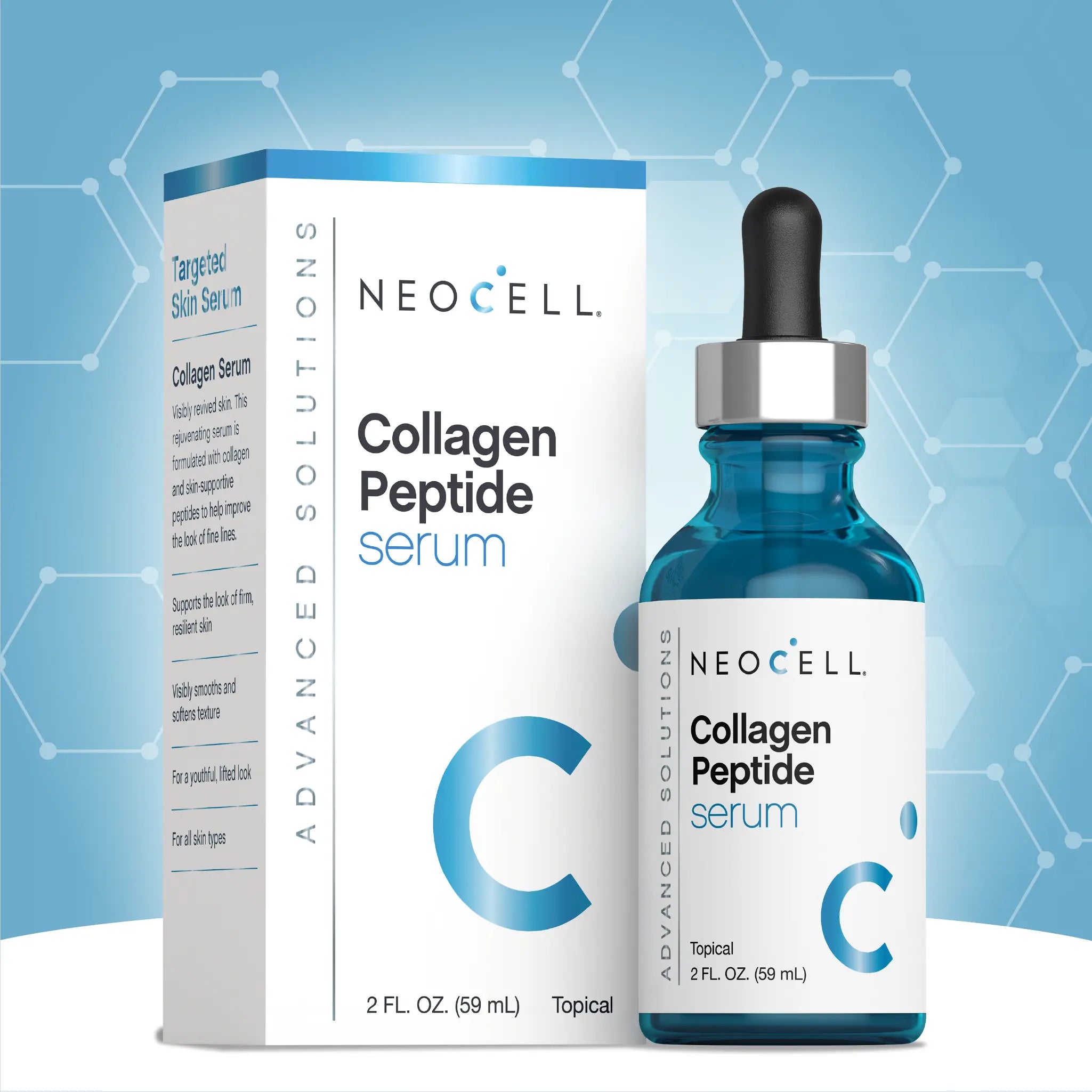 Inside & Out Collagen Bundle: Neocell Collagen Bio-Peptides Powder 20Oz & Collagen Peptides Serum