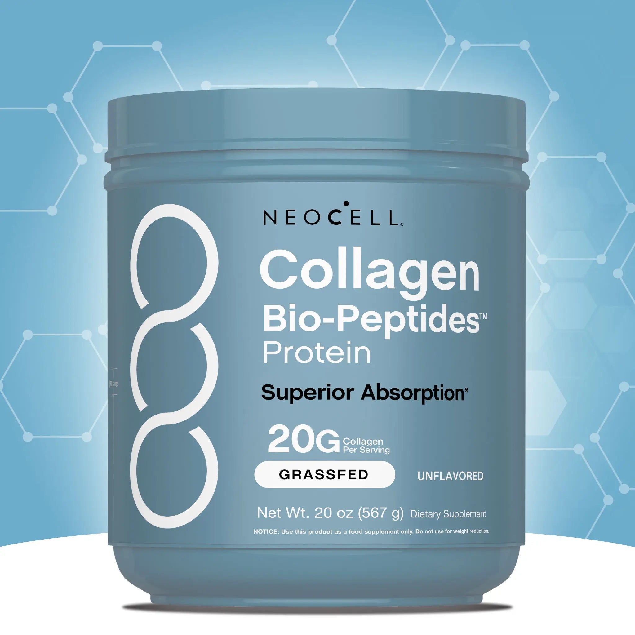 Inside & Out Collagen Bundle: Neocell Collagen Bio-Peptides Powder 20Oz & Collagen Peptides Serum